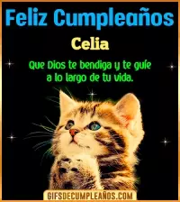 GIF Feliz Cumpleaños te guíe en tu vida Celia
